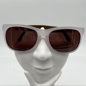 Sjon Brown Gray Translucent Oval Sunglasses Frames V8080 C1